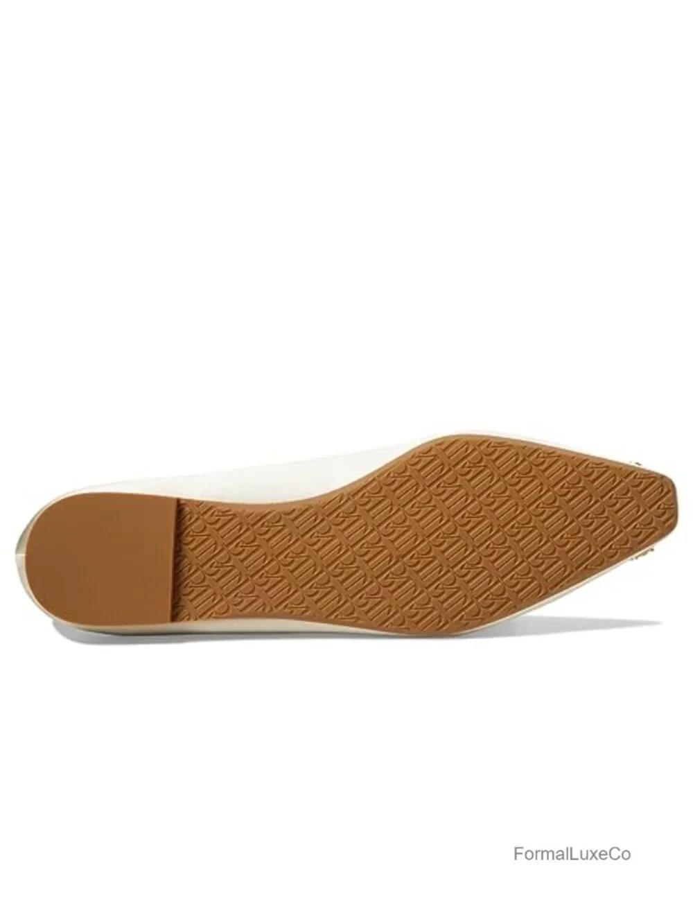 Ivory Ballet Flats with Breathable Leather Lining, Round Toe, Pull-On Closure